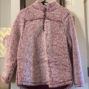 Sherpa fleece pull over